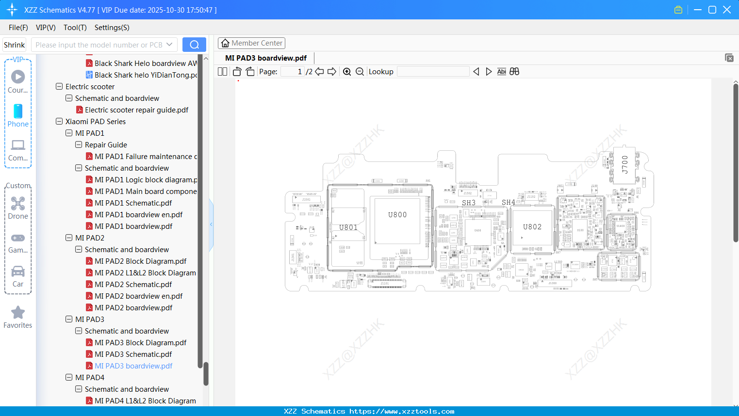 Xiaomi MI PAD3 Boardview
